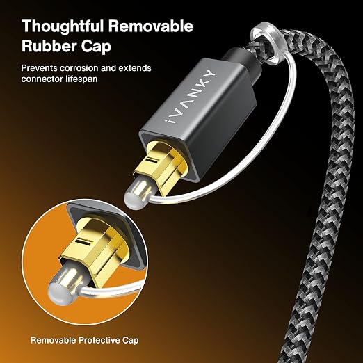 IVANKY Optical Audio Cable 6ft/1.8M Digital Audio Optical Cable - Image 7
