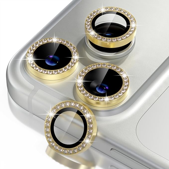 Misea Compatible for iPhone 17 Pro/iPhone 17 Pro Max Camera Lens Protector Bling by Misea