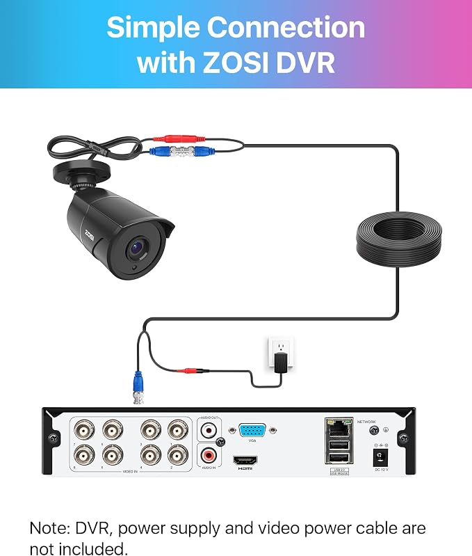 ZOSI 4 Pack 1080p Home Security Cameras - Image 5