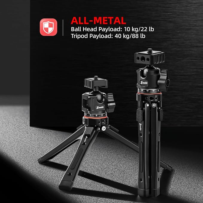Zeadio Heavy Duty Metal Tripod Kit: - Image 2