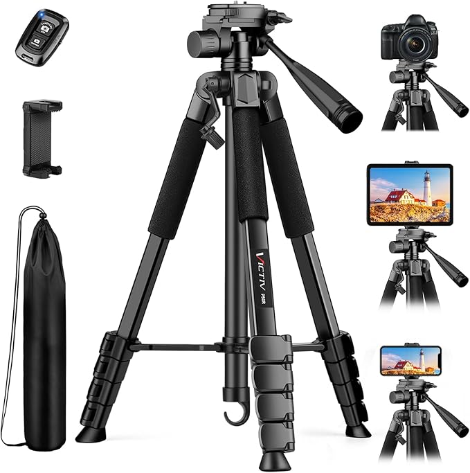 Camera Tripod Stand, Lightweight and Compact Travel Tripod by Victiv