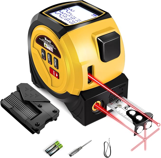Laser Tape Measure 3 in 1 Laser Rangefinder Tape Measure 131ft Laser Measuring by Kzxil