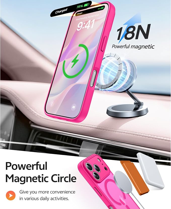 FNTCASE for iPhone 17 Pro Case: Translucent Matte Cases - Image 3