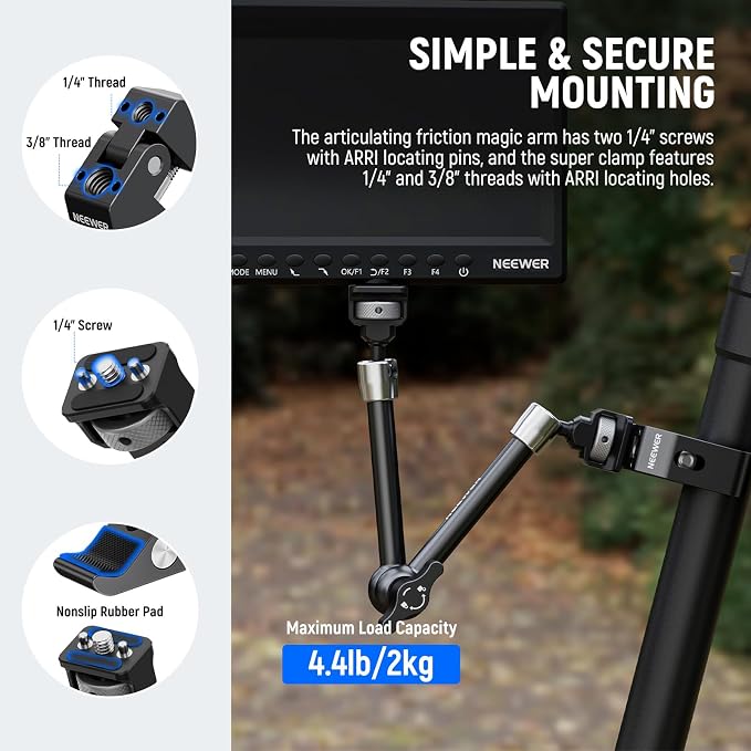Neewer 11" Articulating Magic Arm Clamp Mount - Image 4
