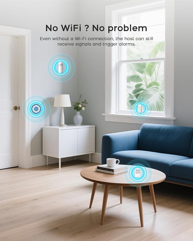 Home Security System, Home Alarm System Wireless 8 Piece Kit - Image 7