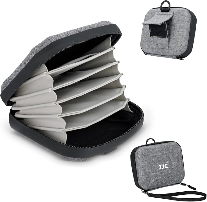 JJC Durable Hard Shell Lens Filter Case Up to 95mm, 4 Pockets Lens Filter by JJC