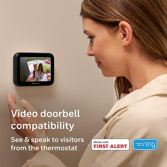 Honeywell Home X8S Premium Smart Programmable Wi-Fi Thermostat, Video Doorbell - Image 2