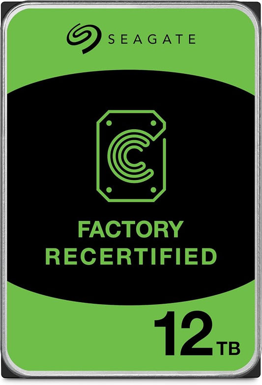 Seagate 12TB IronWolf NAS SATA Hard Drive 6Gb/s 256MB Cache 3.5-Inch Internal by Amazon+Renewed
