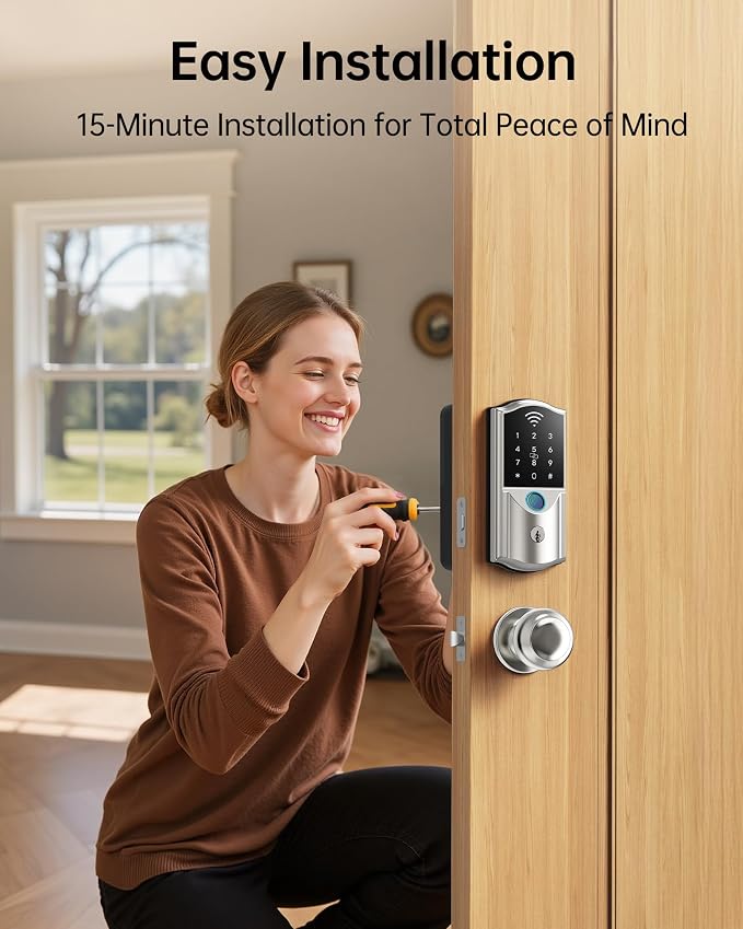 Built-in WiFi Smart Lock with 2 Knobs - Image 9
