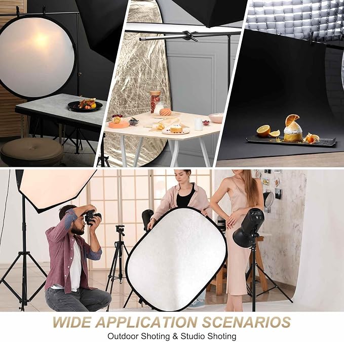 2Pcs 17"x11" Light Reflector 2 in 1 Photography Reflector Cardboards, Foldable - Image 6