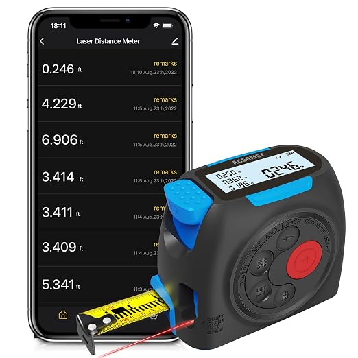 ACEGMET DT30 Digital Tape Measure, 131ft Laser&16ft Tape, ±1/16" Precision | by ACEGMET