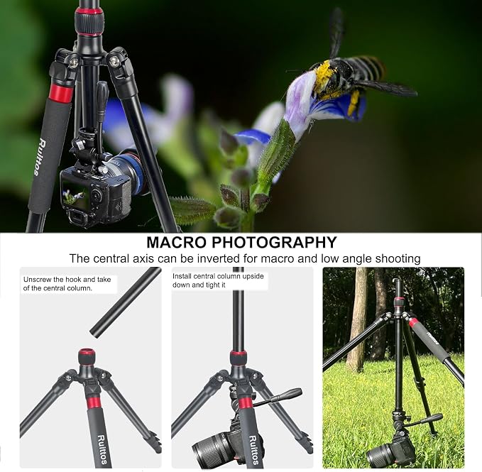 Camera Tripod, Aluminum Heavy Duty Tripod - Image 5