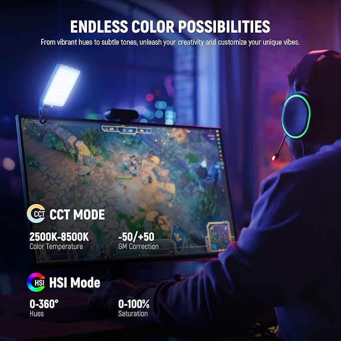 NEEWER VL67C RGB Selfie Light - Image 4