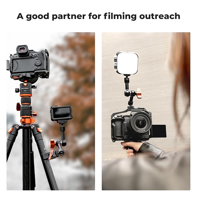 K&F CONCEPT 6" Magic Arm 1/4" Screw 360°Ballhead Articulating Mini Arm Mount - Image 7