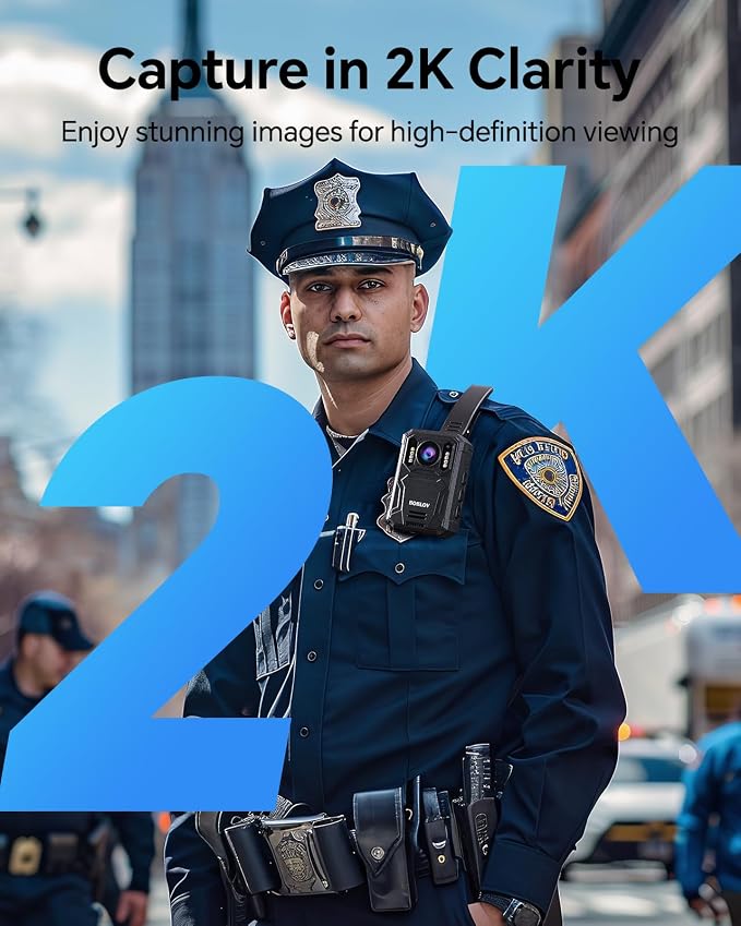 BOBLOV KJ23Pro 2K Body Camera, 128GB Body Worn Camera - Image 2