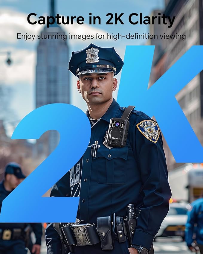 BOBLOV KJ23Pro 2K Body Camera, 256GB Body Worn Camera - Image 2
