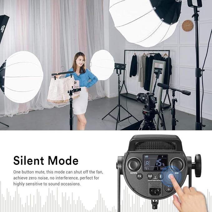 Godox SL200III 215W Daylight LED Video Light – 95600 Lux@1M 5600K, CRI 96+ 8 FX - Image 4