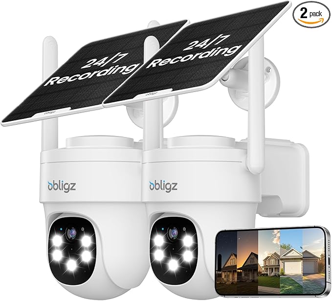 Solar Camera Security Outdoor by Obligz