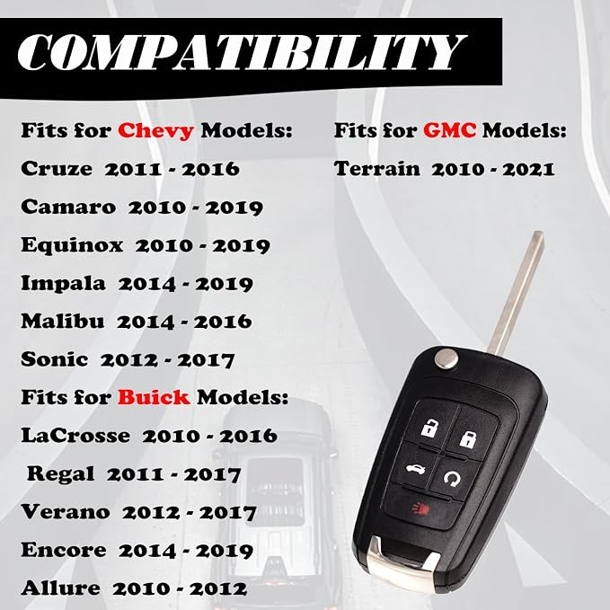 MechanMagic Remote Flip Key Fob Replacement Fits - Image 3