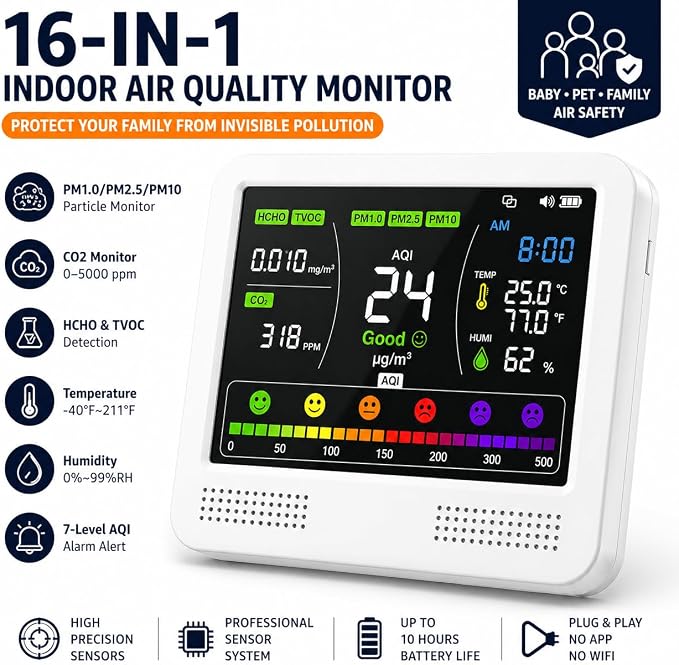 16-in-1 Indoor Air Quality Monitor - Image 2