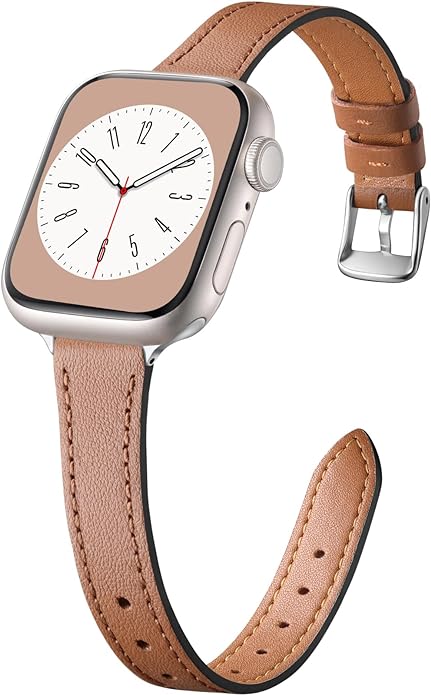 Charlam Slim Leather Band Compatible by Charlam
