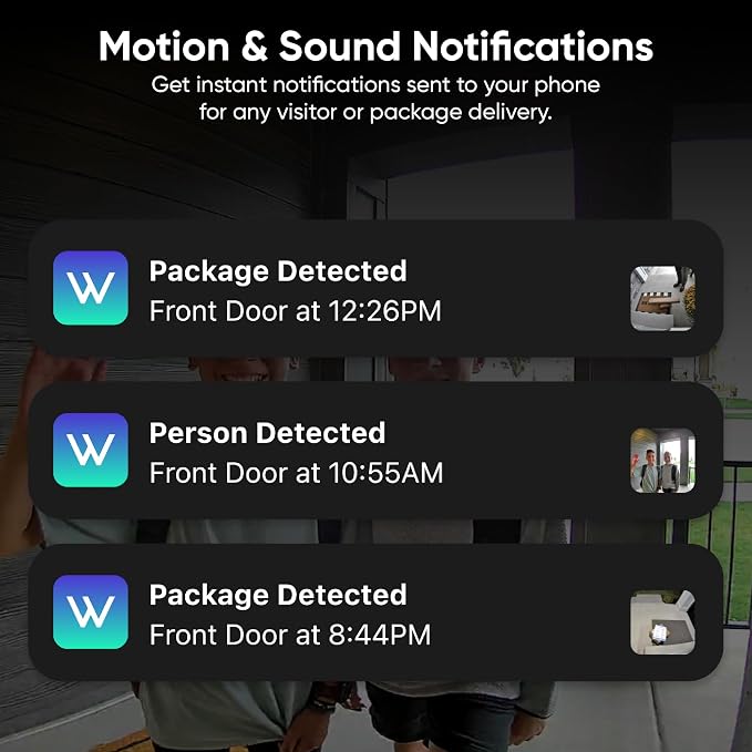 WYZE Wireless Duo Cam Video Doorbell, Battery Powered, 2K Full HD Video - Image 11