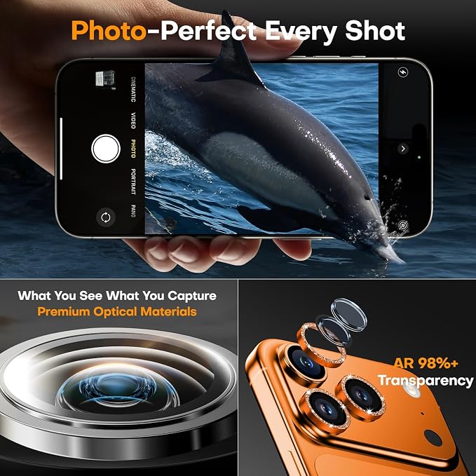 for iPhone 17 Pro/iPhone 17 Pro Max Camera Lens Protector, Tempered Glass - Image 4