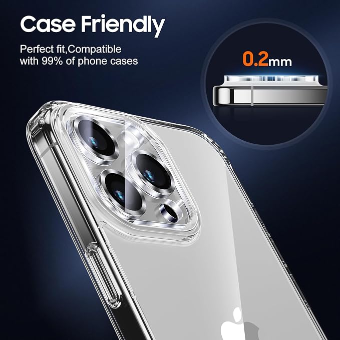 UniqueMe Compatible for 3 Pack iPhone 15 Pro/iPhone 15 Pro Max Camera Lens - Image 5