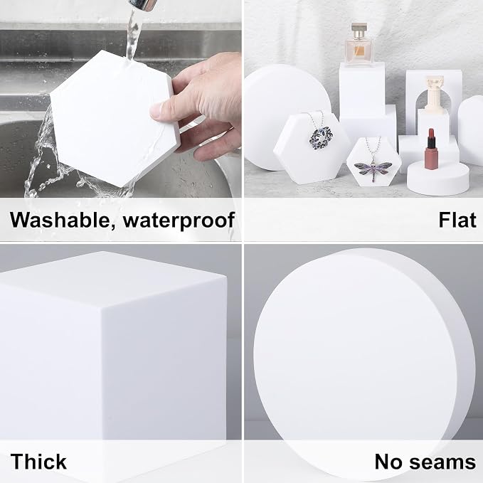 10 Pcs Geometric Cube Product Photography Props Set, Hard Foam Photography - Image 2