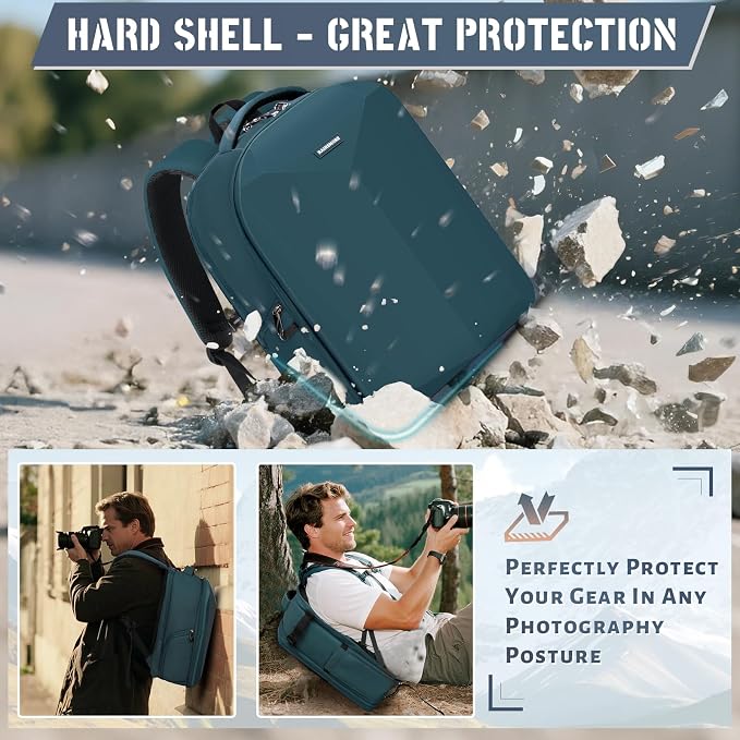 RAINSMORE Camera Backpack Hard Shell - Image 2