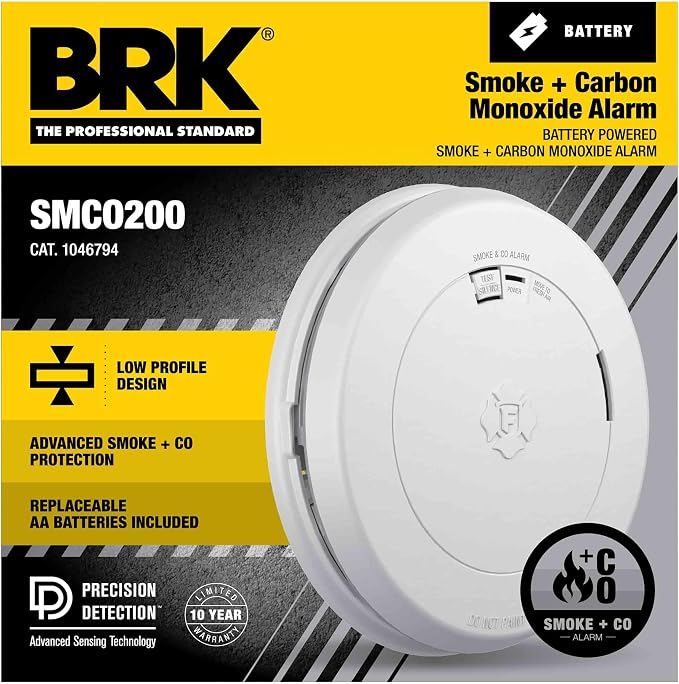 First Alert BRK Battery-Operated Combination Smoke & Carbon Monoxide Alarm - Image 2