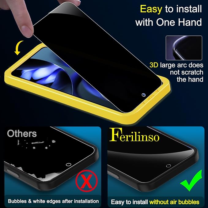 Ferilinso 3 Pack Privacy Screen Protector - Image 6
