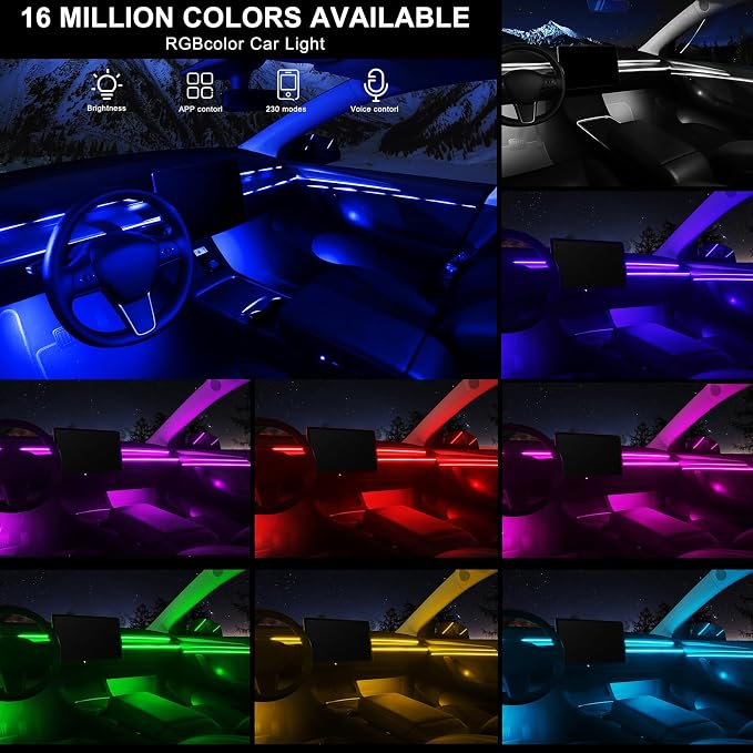 Acrylic Interior Car LED Strip Light - Image 3