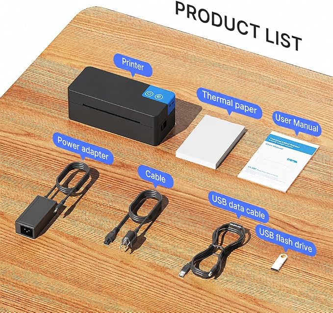 Bluetooth Thermal Shipping Label Printer, 4x6 Portable Thermal Label Printer - Image 9
