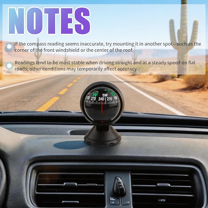 2026 New Upgraded Car Compass Dashboard Adjustible, Night Vision Compass - Image 7