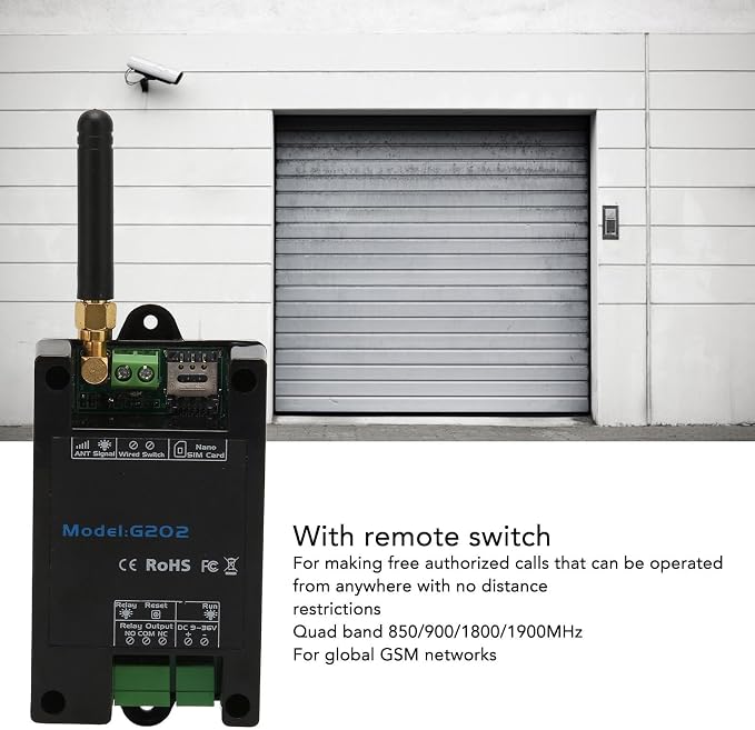 GSM Gate Opener, G202 Door Opener Remote Switch, GSM Remote Control Relay Switch - Image 3
