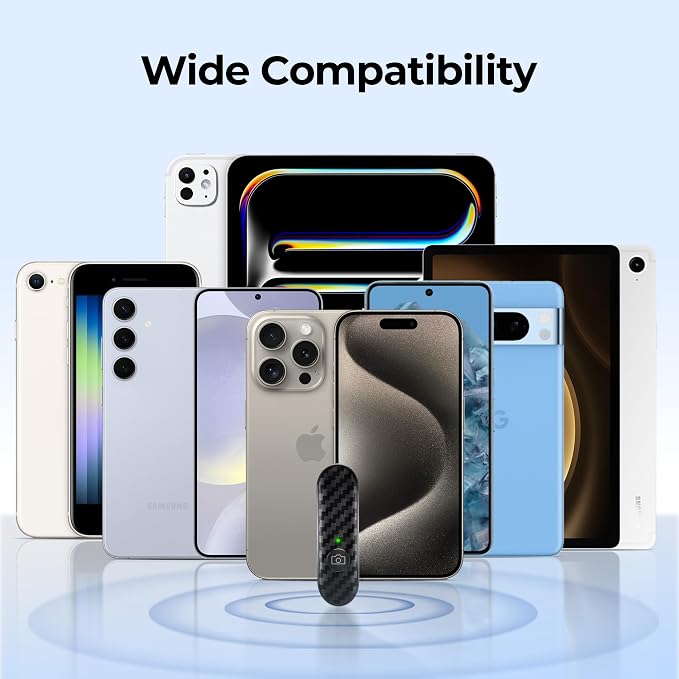 ATUMTEK Bluetooth Remote Shutter, Carbon Fiber Design, Rechargeable Camera - Image 5