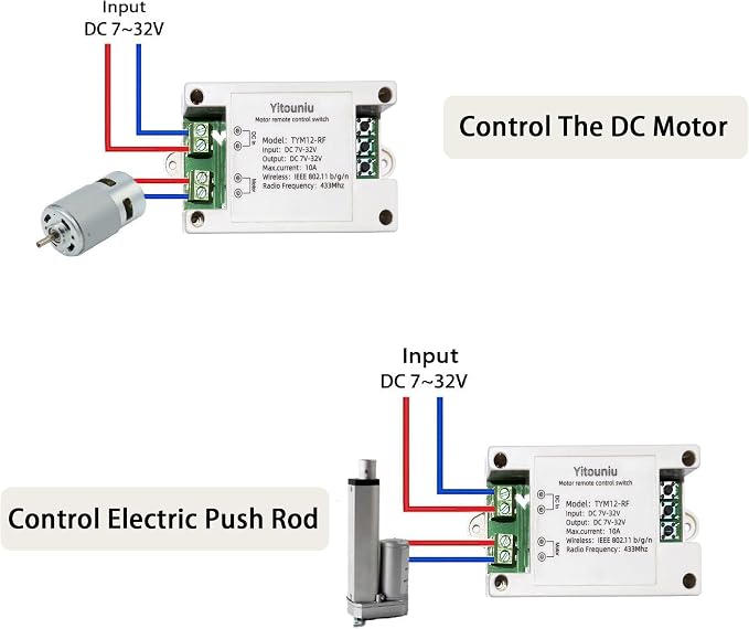 Tuya Smart WiFi/Bluetooth DC Motor Controller 10A 7-32V Reversible Switch - Image 4