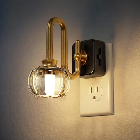 JandCase Night Light, Night Lights Plug into Wall, Glass LED Nightlight by JandCase