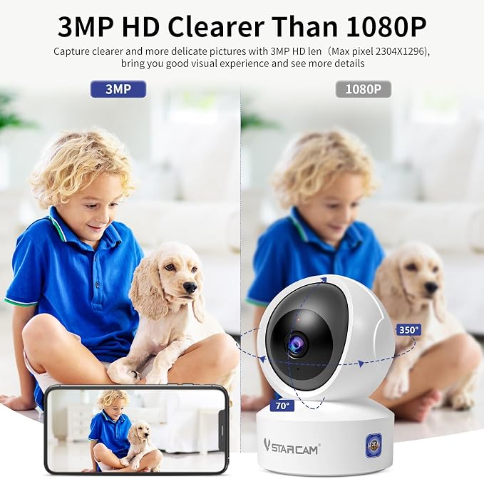 VSTARCAM Indoor Security Camera, 1080P HD WiFi Camera, Baby Camera, Pet Camera - Image 3