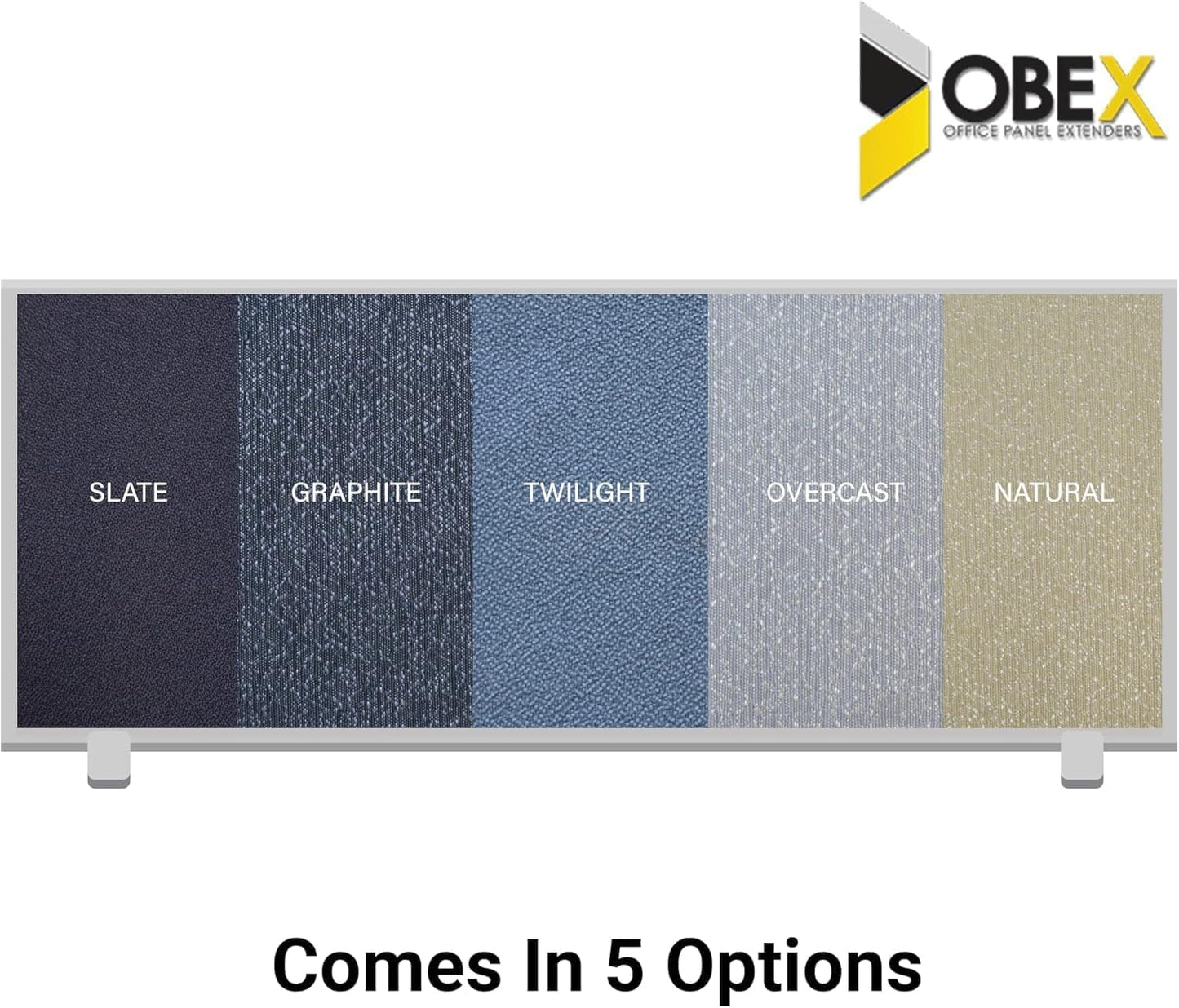 OBEX Acoustical Cubicle Privacy Screen Extender Desk Panel & Office Divider, Add Separation & Block Noise, 18" x 66", Slate