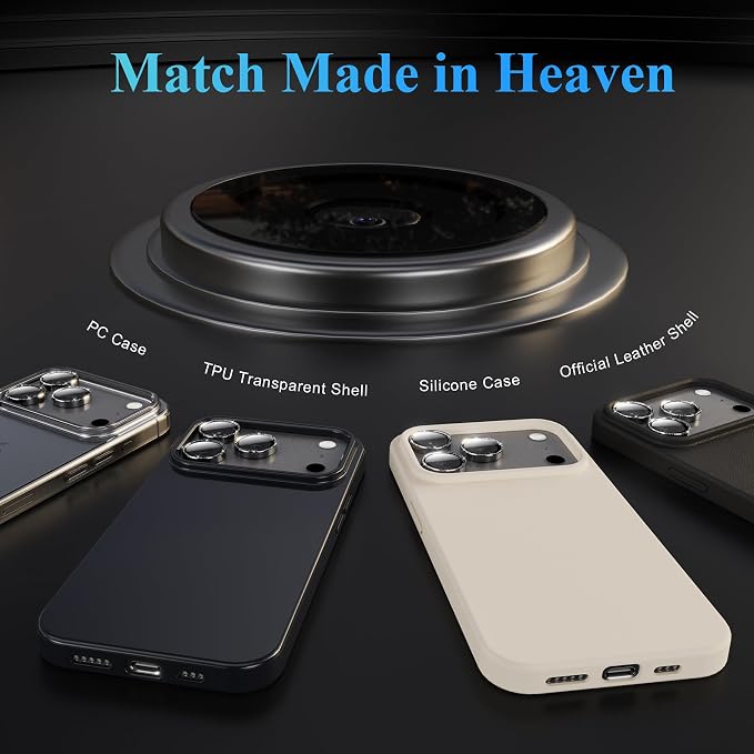 YWXTW Camera Lens Protector for iPhone 17 Pro/iPhone 17 Pro Max, Tempered Glass - Image 6