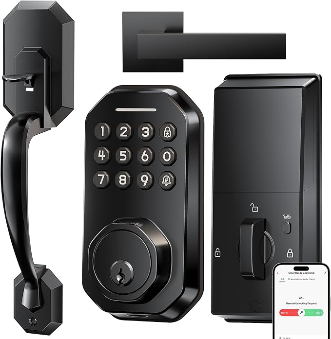 Ulecoce WiFi Smart Door Lock for Front Door, Keyless Entry Door Lock by Ulecoce
