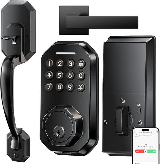 Ulecoce WiFi Smart Door Lock for Front Door, Keyless Entry Door Lock by Ulecoce