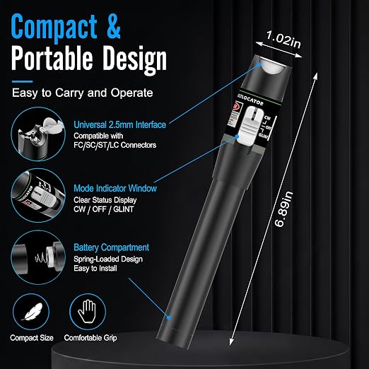 Fiber Optic Visual Fault Locator Kit, VFL Pen Compatible - Image 6