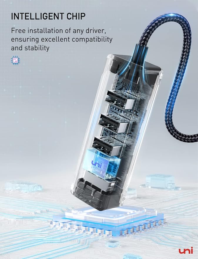 uni USB-C to Ethernet Adapter, USB C HUB Ethernet 1Gbps - Image 7