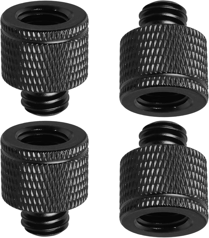 4PCS M10 Female to 3/8 Male Tripod Screw Adapter Aluminum Alloy Camera Mount by LUORNG