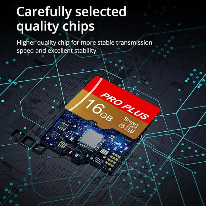 2 Pack Memory Card 16GB with Adapter, High Speed TF Card, UHS-I C10 A1 Memory - Image 3