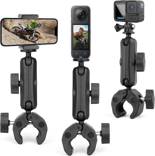 SOONSUN Super Clamp Mount with Dual 360° Ball Heads & Phone Holder, Heavy-Duty by SOONSUN