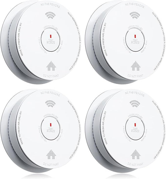 SITERWELL Smoke Detector 10 Year Battery Operated, Smoke Alarm by SITERWELL